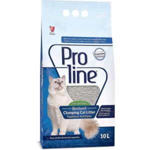 Proline Süper Topaklanan İnce Taneli Parfümsüz Bentonit Kedi Kumu 10 Lt