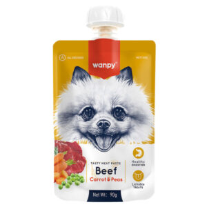 New Arrivals Wanpy Sığır Etli ve Havuçlu Ezme Köpek Ödül Maması 90 Gr