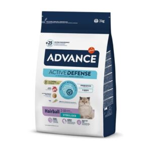 Advance Tüy Yumağı Önleyici Hindili Kısırlaştırılmış Kedi Maması 3 Kg