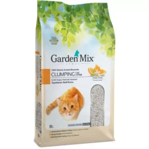 Gardenmix Bentonit Portakal Kokulu İnce Taneli Topaklanan Kedi Kumu 10 Lt