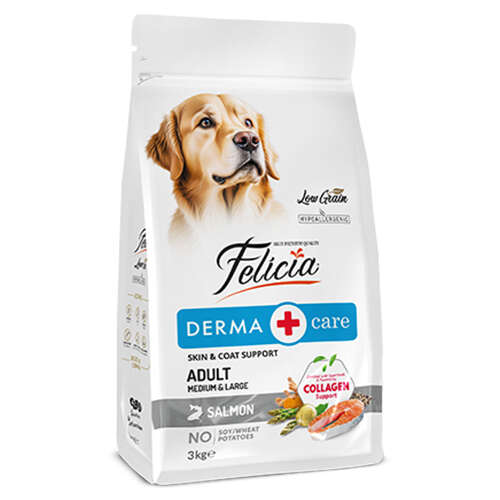 8681299601226 Felicia Hypoallergenic Düşük Tahıllı Somonlu Yetişkin Köpek Maması 3 Kg