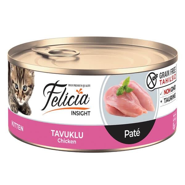 8681299609024 Felicia Tahılsız Yavru Tavuklu Kıyılmış Kedi Konservesi 85 Gr