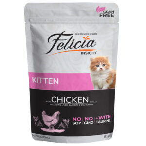 Felicia Jöle İçinde Tavuklu Taurinli Tahılsız Yavru Kedi Konservesi 85 Gr