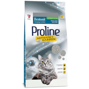 Proline Bentonit Aktif Karbonlu İnce Taneli Topaklanan Kedi Kumu 10 Lt