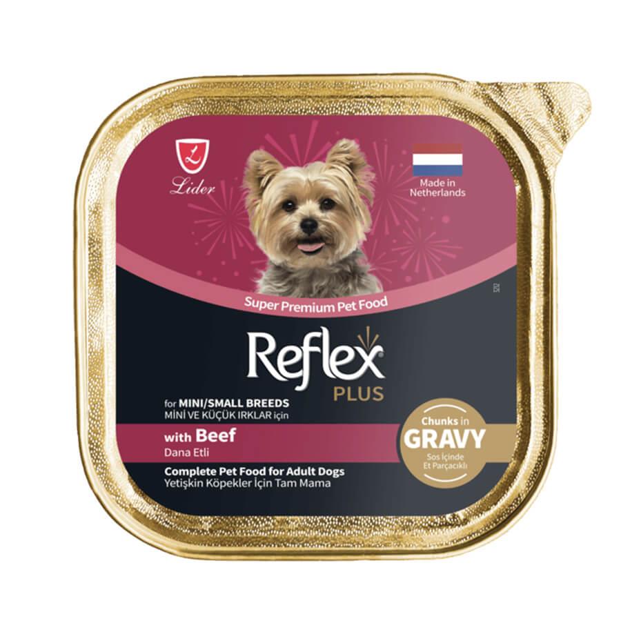 8698995032766 Reflex Plus Dana Etli Mini ve Küçük Irk Yetişkin Köpek Konservesi 85 Gr