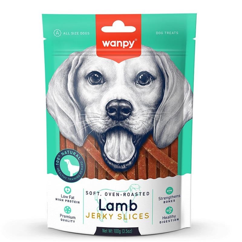 6927749840046 Wanpy Yumuşak Kuzu Eti Dilimleri Köpek Ödülü 100 Gr