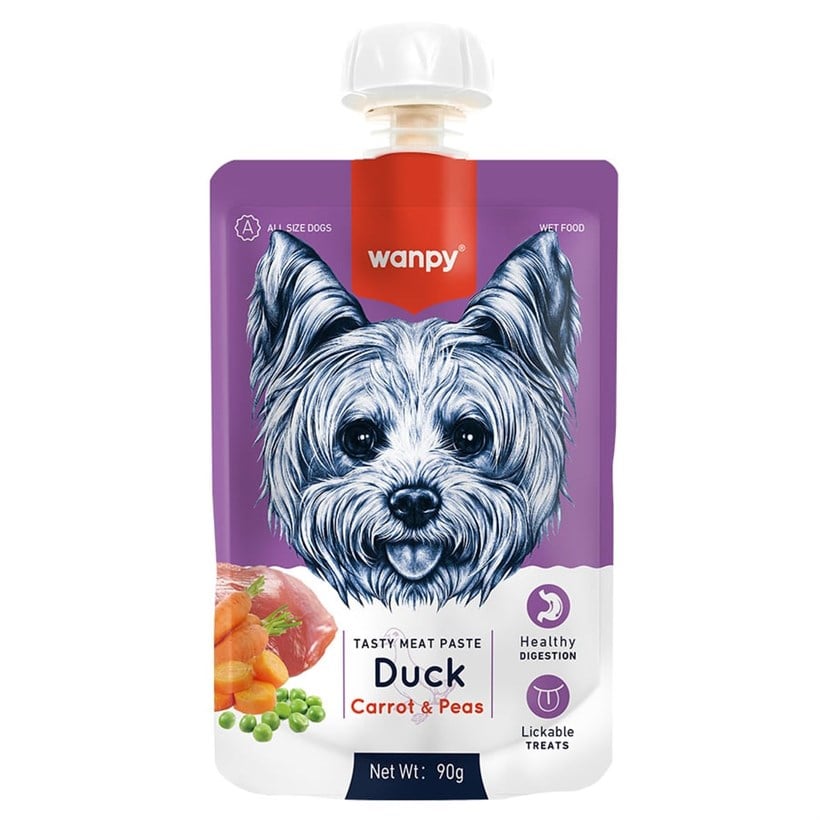 6927749870210 Wanpy Taze Ördekli & Havuçlu Köpek Et Ezmesi 90 Gr
