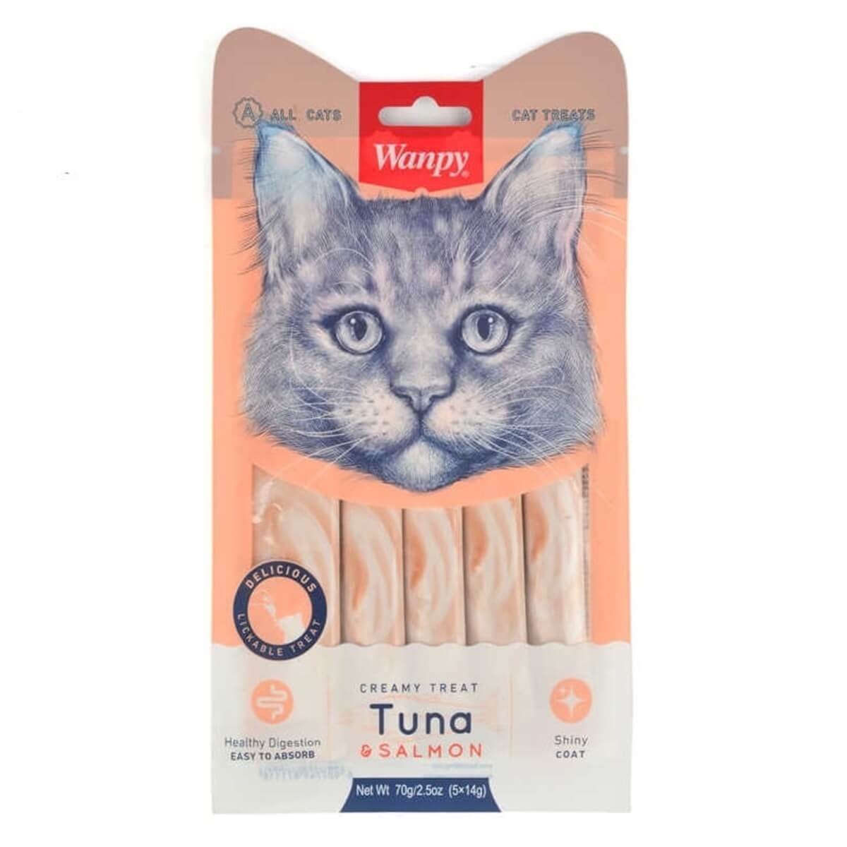 6927749871118 Wanpy Ton ve Somonlu Likit Kedi Ödülü 5 x 14 Gr