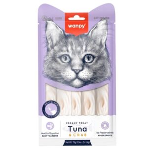 New Arrivals Wanpy Ton ve Yengeç Likit Kedi Ödülü 5 x 14 Gr