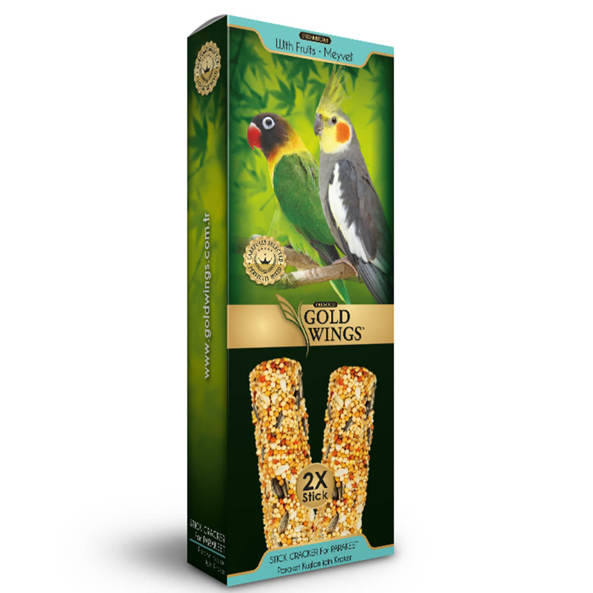 8680468043683 Gold Wings Premium Paraket Krakeri Meyveli 2'li