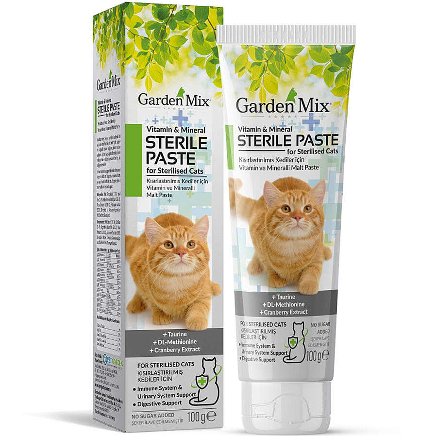 8681085430450 Garden Mix Sterilised Multivitamin Kısırlaştırılmış Kedi Macunu 100 g