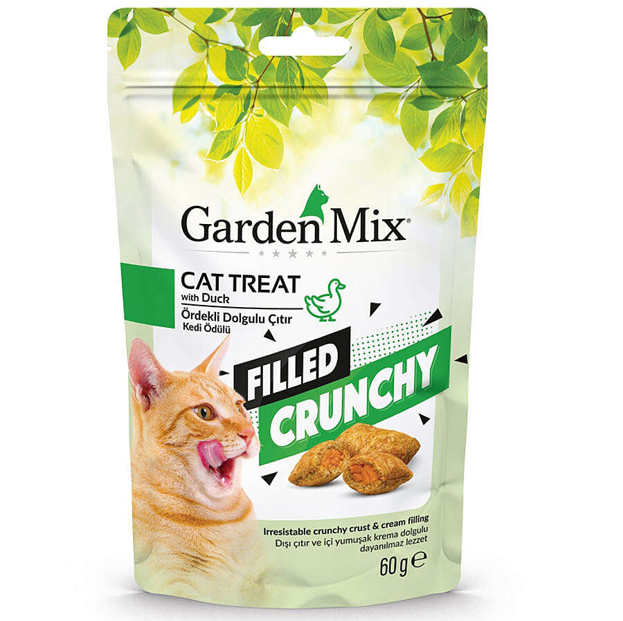 8681085430764 Garden Mix Ördekli İçi Dolgulu Kedi Ödülü 60 g