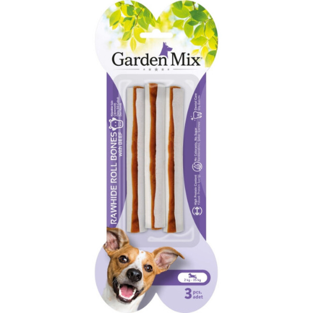 8681085432911 Garden Mix Dana Etli Çubuk Kemik Köpek Ödül Maması 90 g (3'lü)