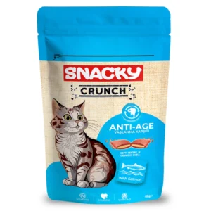 Snacky Crunch Anti-Age Yaşlanma Karşıtı Somonlu Kedi Ödül Maması 60 g