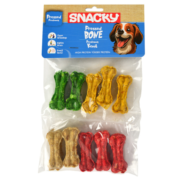 8682631205157 Snacky Munchy Press Köpek Kemiği 5 cm 10'lu